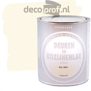 Hermadix Deuren&Kozijnenlak Extra Zijdeglans RAL9001Lakverf 750 ML