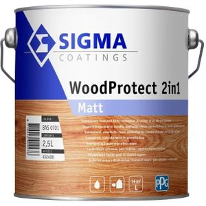 Sigma WoodProtect 2-in-1 Matt  2,5 LTR - Transparante kleur