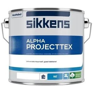 Sikkens Alpha Projecttex  2,5 LTR - Wit
