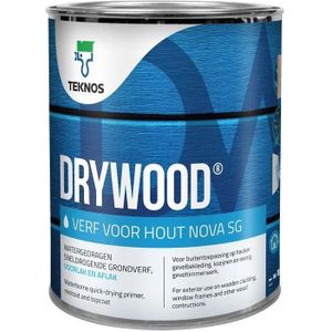 Drywood Verf Voor Hout Nova Zijdeglans Lakverf 1 LTR - Wit