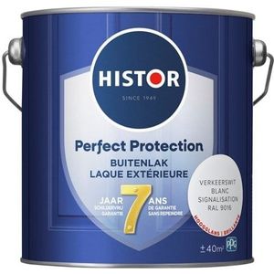 Histor Perfect Protection Buitenlak Hoogglans Verkeerswit RAL9016 2,5 LTR