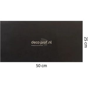 Walluxe Leathr Zeeuws Zwart Uni Zelfklevend 1 m² - 25 x 50 cm