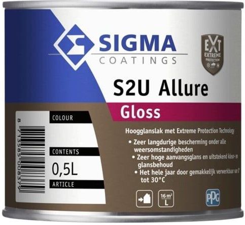 Sigma - S2U Allure Gloss - Hoogglans Lakverf - Buiten - Terpentinebasis
