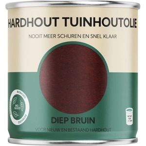 Hardhout Tuinhoutolie - diep bruin - hardhout olie - biobased - 750 ml