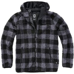 Jas Brandit Teddyfleece Worker Zwart-Grijs