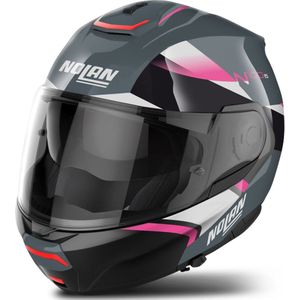 Modulaire Helm Nolan N100-6 Paloma N-Com Grijs-Roze-Wit