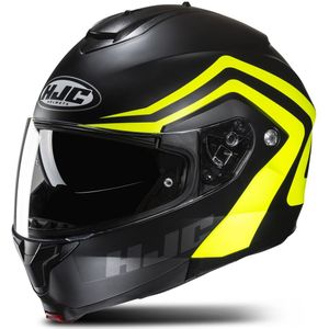 Modulaire Helm HJC C91N Nepos MC3HSF Zwart-Neon Geel