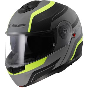 Modulaire Helm LS2 FF908 Strobe II Monza Mat Zwart-Hi-Vis Geel