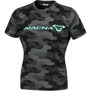 T-shirt Macna Dazzle Logo 2.0 Grijs-Zwart-Munt Groen