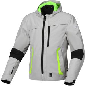 Motorjas Macna Riggor Grijs-Neon Geel