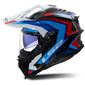 LS2 - MX701 C Explorer - Adventure Motorhelm - Wit Blauw