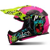 LS2 - MX437 Fast II Mini Gorilla - Kids Crosshelm - Paars