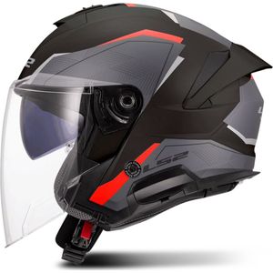 Jethelm LS2 OF618 Verso II Air Zwart-Rood