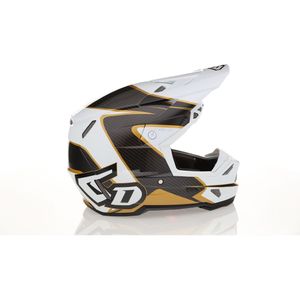 Crosshelm 6D ATR-3 Wave Glanzend Wit-Goud
