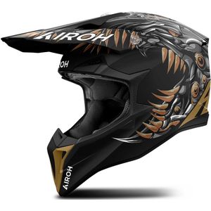 AIROH - Wraap Cyborg - Off-Road Helm - Zwart/Bruin - Mat