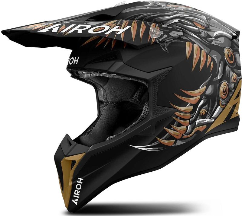 AIROH - Wraap Cyborg - Off-Road Helm - Zwart/Bruin - Mat