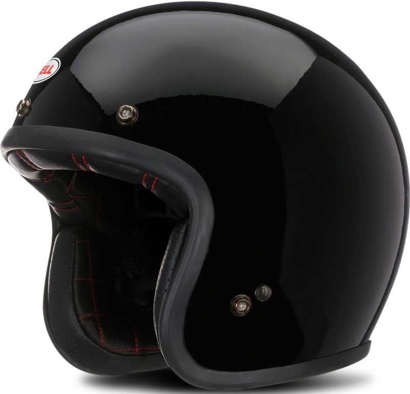 Bell - Moto Custom 500 - Open Helm - Gloss Black - Fiberglass Buitenschaal