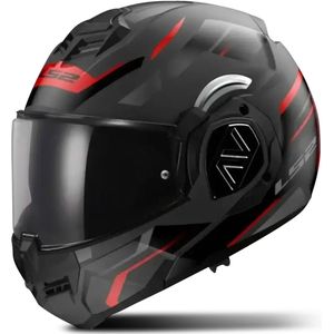 Modulaire Helm LS2 FF906 Advant Kuka Mat Zwart-Rood