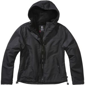 Jas Dames Brandit Windbreaker Frontzip Zwart