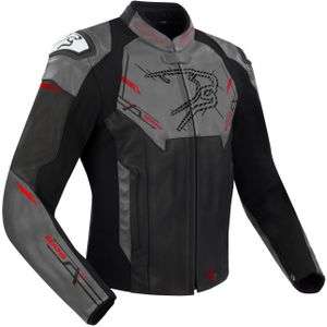 Bering - Snap - Motorfiets Jas - Leer/Textiel - Zwart