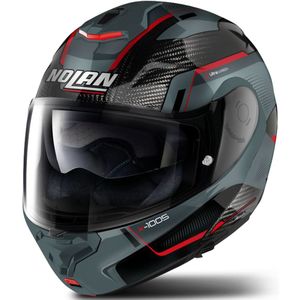 Modulaire Helm X-Lite X-1005 Ultra Carbon Grijs-Rood