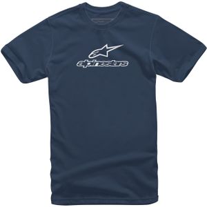 T-shirt Alpinestars Wordmark Combo Marineblauw-Wit