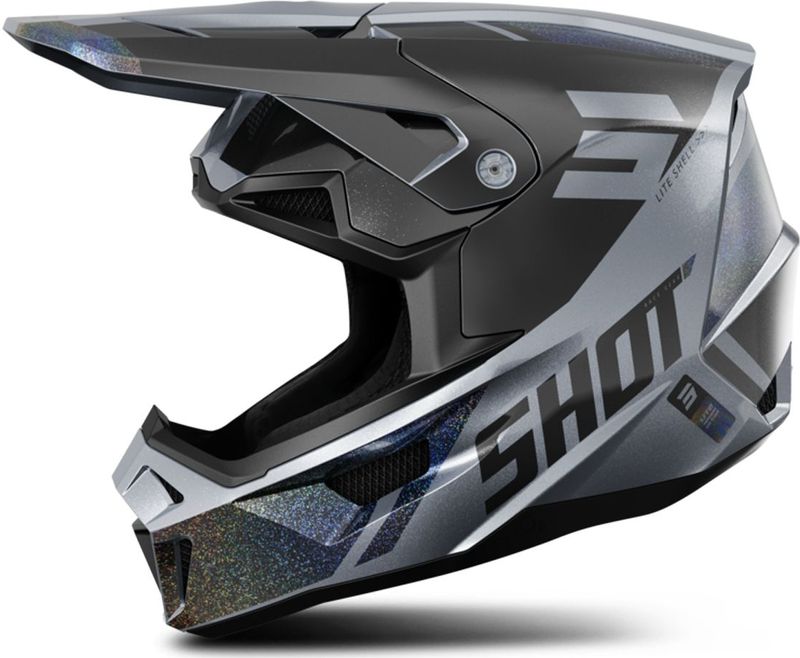 Motorhelm - Glasvezel - Zwart - D3O Impactbescherming - Mips-systeem