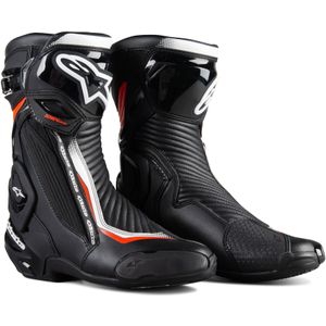 Motorlaarzen Alpinestars SMX Plus V2 Zwart-Wit-Neon Rood