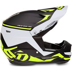 6D - ATR-2Y - Crosshelm - Kinderen - Zwart - Tri-composiet Schaal