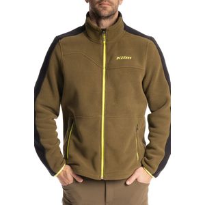 Tussenlaag Klim Teton Crest Fleece Donker Olijfgroen-Zwart