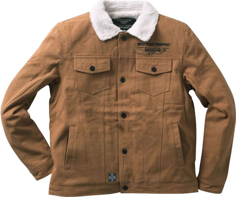 West Coast Chopper - Gevoerde Jas - Zwart - Canvas - Sherpa Voering