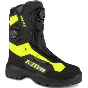 Sneeuwscooterlaarzen Klim Adrenaline Pro GTX BOA Zwart-Hi-Vis