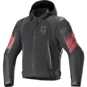 Motorjas Alpinestars Zaca Air Venom WP Zwart-Fel Rood