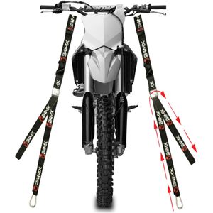 24MX - Spanbanden - Zwart - 3,8 x 210 cm - Maximaal 550 kg