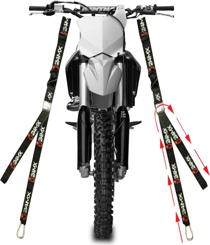 24MX - Spanbanden - Zwart - 3,8 x 210 cm - Maximaal 550 kg