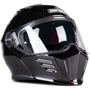 Simpson Darksome - Systeemhelm - Zwart - Maxx-3C Tricomposiet