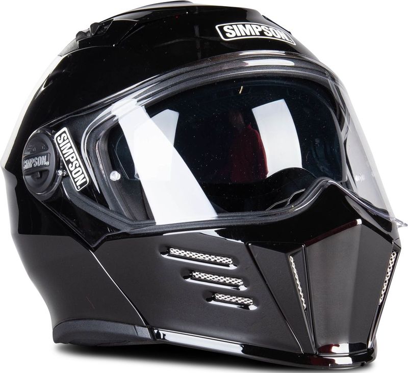 Simpson Darksome - Systeemhelm - Zwart - Maxx-3C Tricomposiet