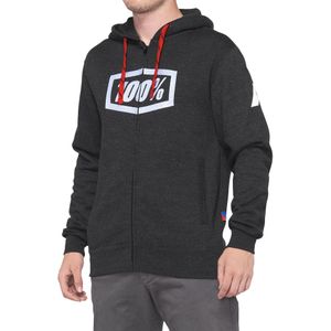 Hoodie 100% Syndicate Zip Heather-Wit