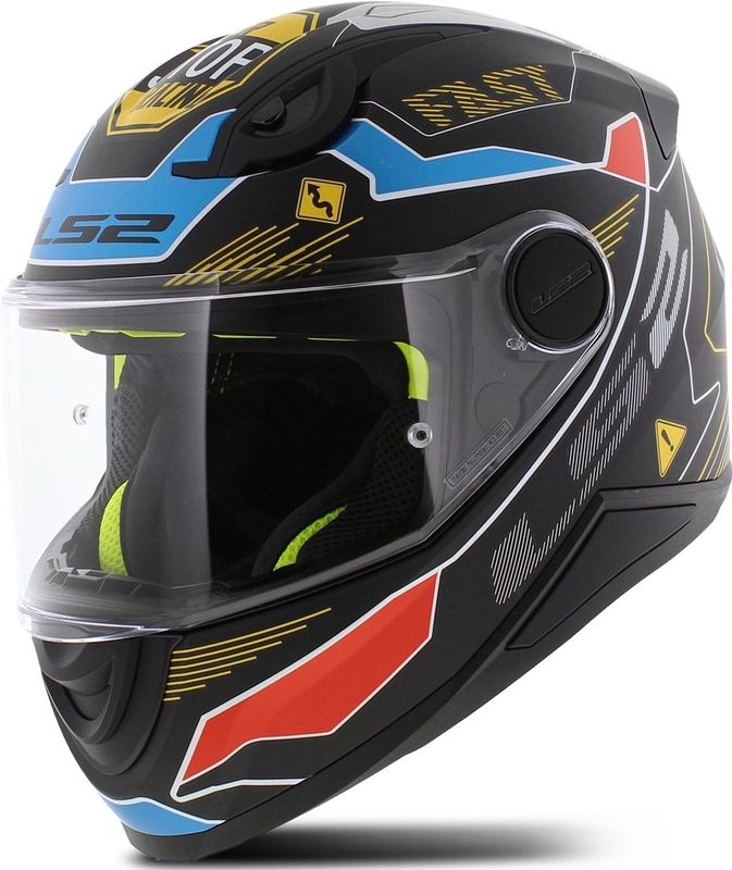 LS2 - FF812 - Integraalhelm - Mat Grijs Rood - Kinderhelm