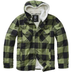 Jas Brandit Lumber Hooded Zwart-Olijf