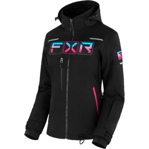 Sneeuwjas Dames FXR Maverick Zwart-Lichtblauw-Roze