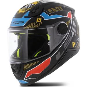 LS2 - FF812 - Kinder Integraalhelm - Mat Grijs Rood - ECE 22.06 Goedgekeurd