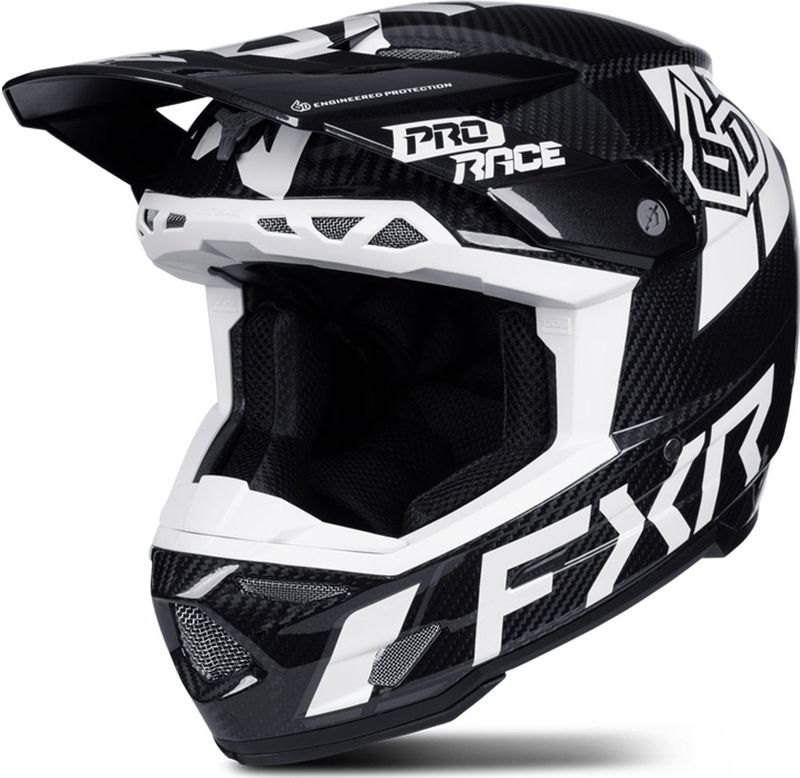 FXR - ATR-3Y Prime - Crosshelm - Zwart - Koolstofvezelcomposiet