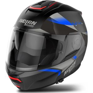Modulaire Helm Nolan N100-6 Paloma N-Com Zwart-Blauw-Grijs