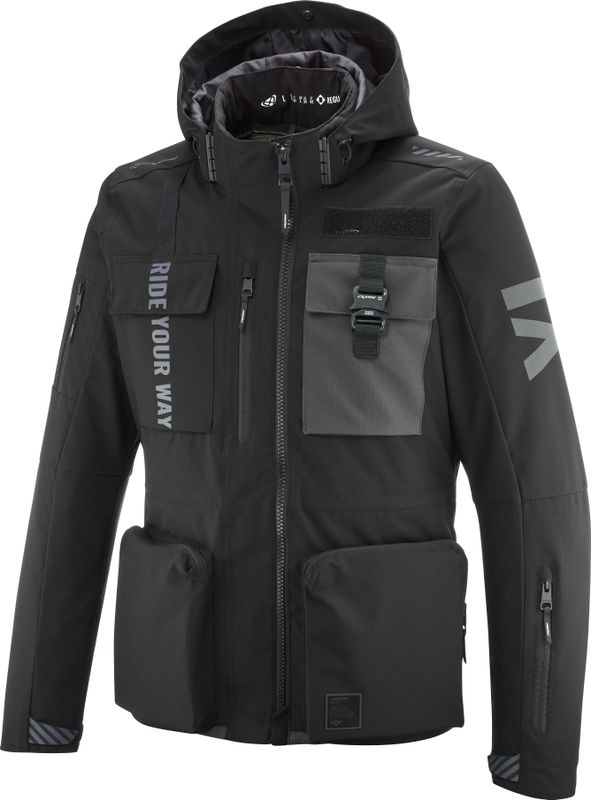 Ixon - Darkrise - Motorjas - Waterdicht - Zwart - CE-gecertificeerd