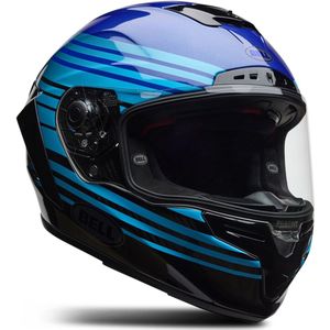 Integraalhelm Bell Race Star DLX Flex Dash Glanzend Blauw-Zwart