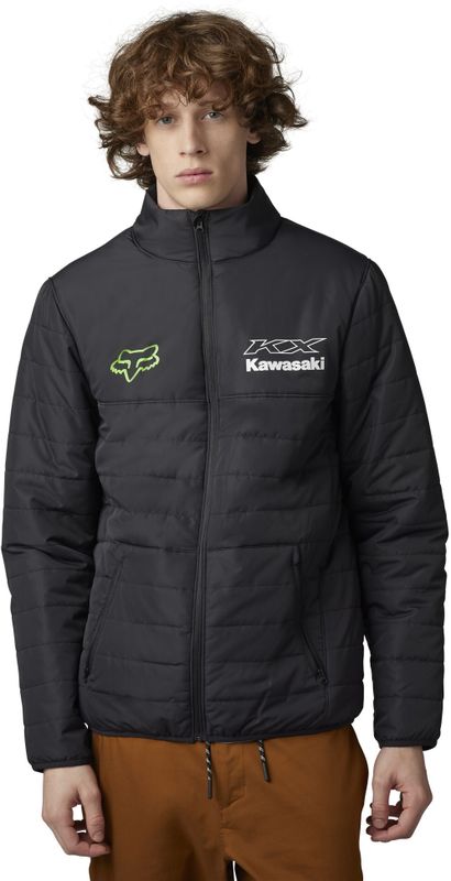 Fox - Kawasaki Howell Jacket - Pufferjack - Zwart - Gewatteerd - DWR-coating