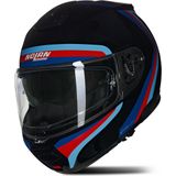 Modulaire Helm Nolan N100-6 Zwart-Blauw-Rood-Lichtblauw