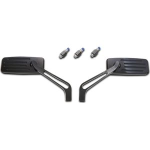 Highsider - Action - Achteruitkijkspiegel - Zwart - Aluminium - Inclusief Adapter