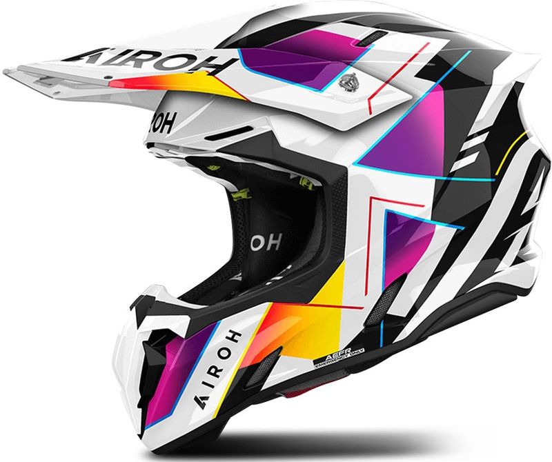 Airoh - Twist 3 Rainbow - Offroadhelm - Kleur: Rainbow - Materiaal: HRT